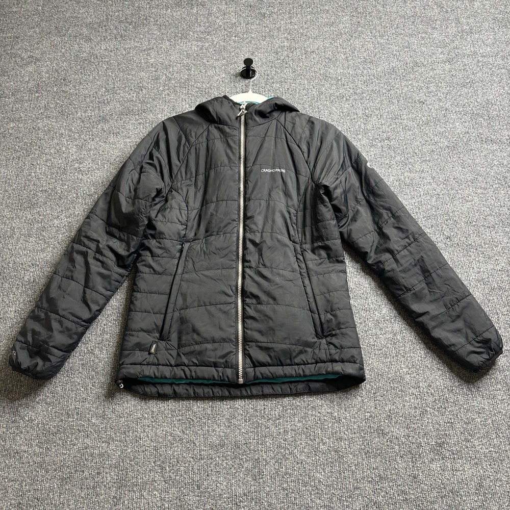 Craghoppers Nat Geo Compresslite Jacketβ Women's US Size 4 Black Teal Puffer